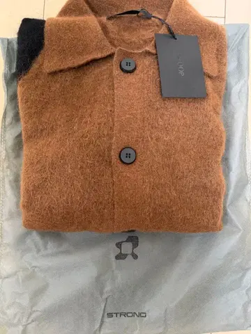 STRONG x SHOOP MOHAIR SHIRT BROWN M 사이즈