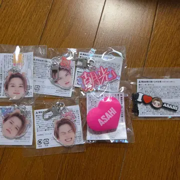 TREASURE 아사히 캡슐 토이 얼굴 아크릴 키링