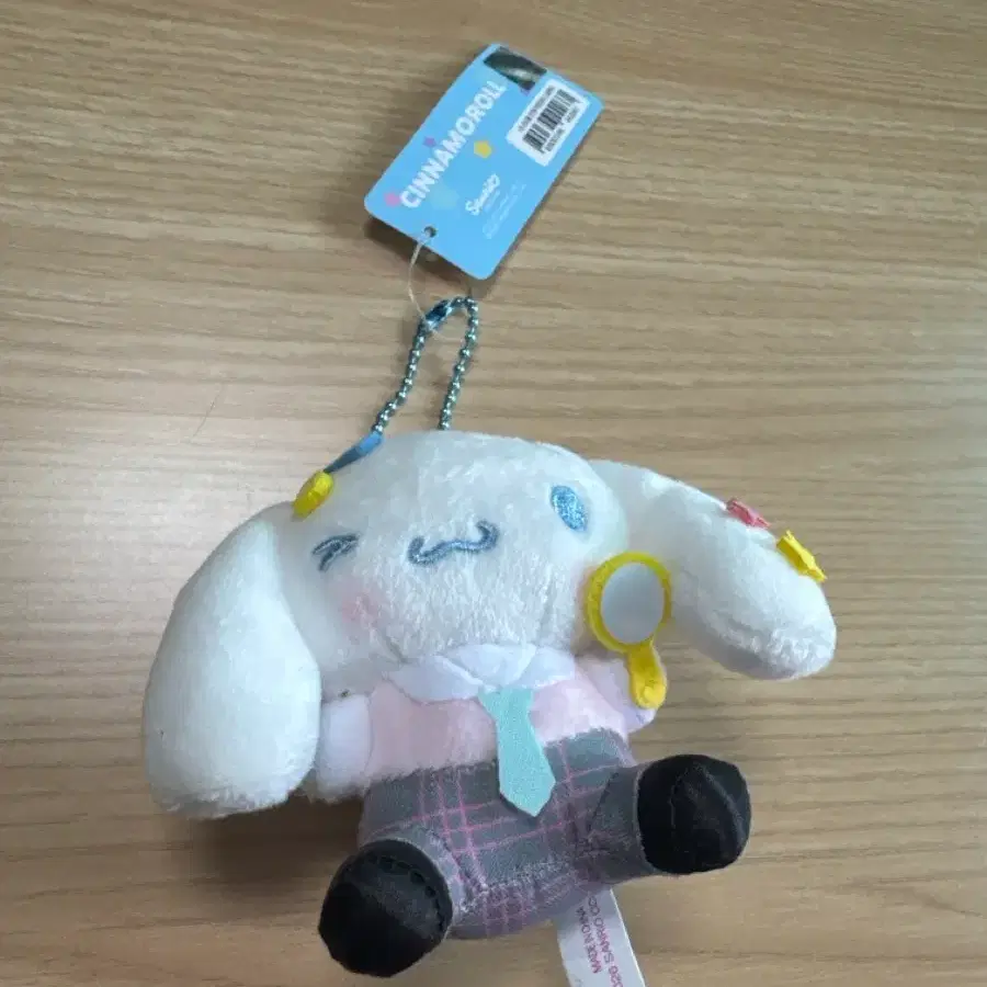 산리오 시나모롤 인형 키링 스쿨룩8cm