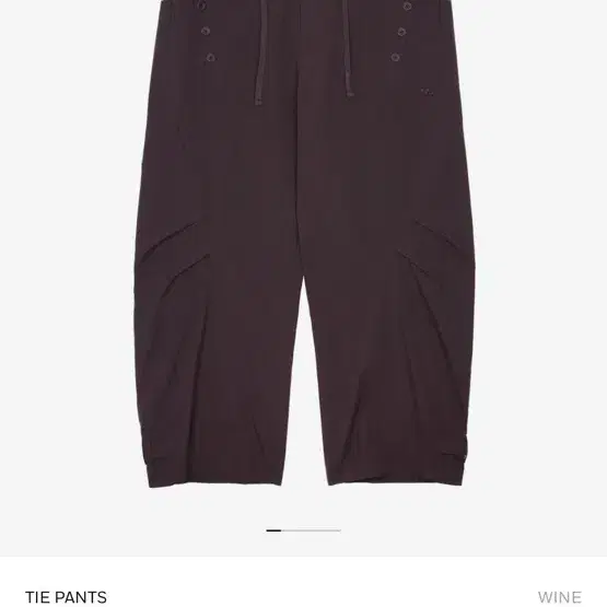 TIE PANT 산산기어 퍼플 와인 팬츠