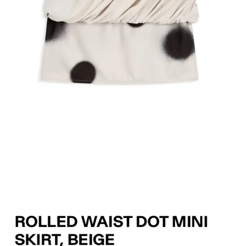 OPEN YY, ROLLED WAIST DOT MINI SKIRT, BEIGE