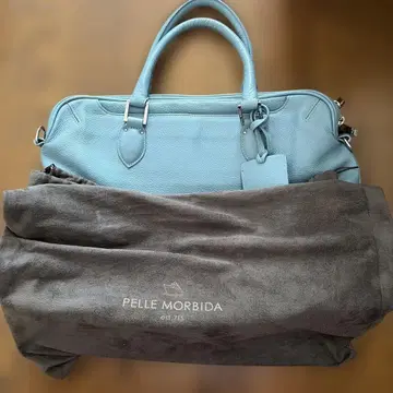 [새상품급] PELLE MORBIDA 비즈니스 백 라이트 블루