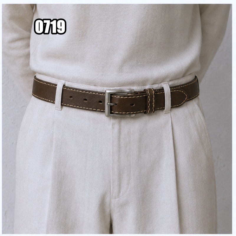 VTG 빈티지 캐주얼 가죽 브라운 벨트