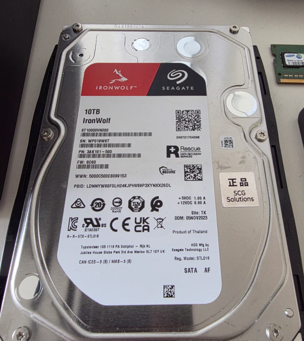 시게이트 아이언울프 HDD Seagate IronWolf 10TB