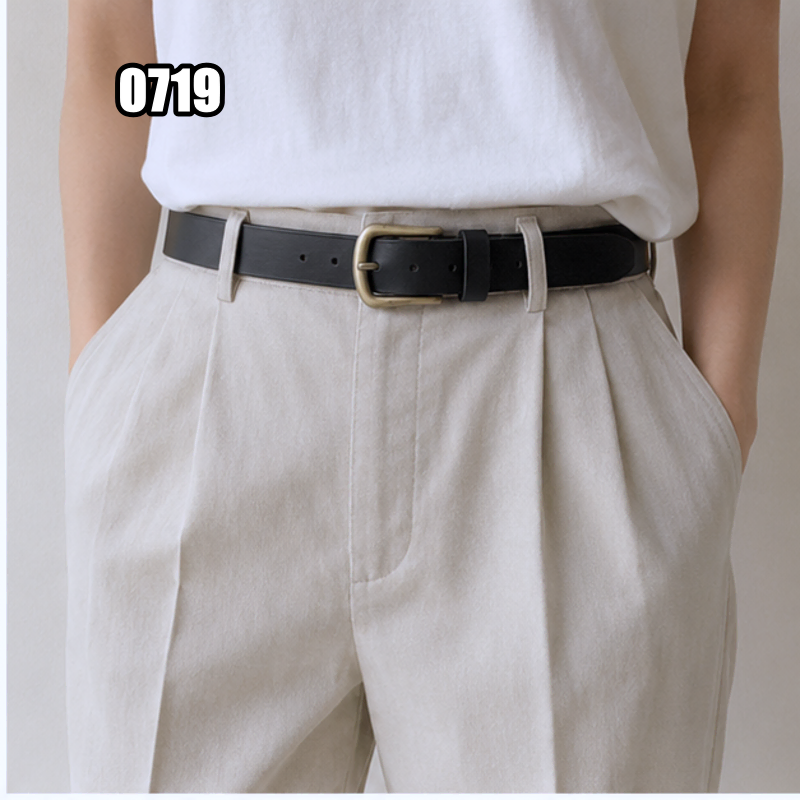 VTG 빈티지 캐주얼 가죽 블랙 벨트
