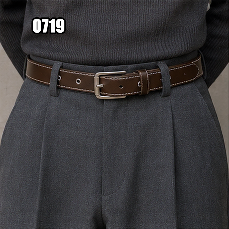 VTG 빈티지 캐주얼 가죽 브라운 벨트