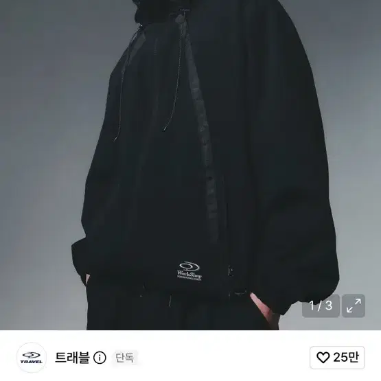 트래블 워크샵 콤비네이션 테이프 자켓 블랙