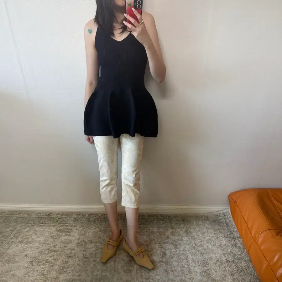 패턴 카프리팬츠