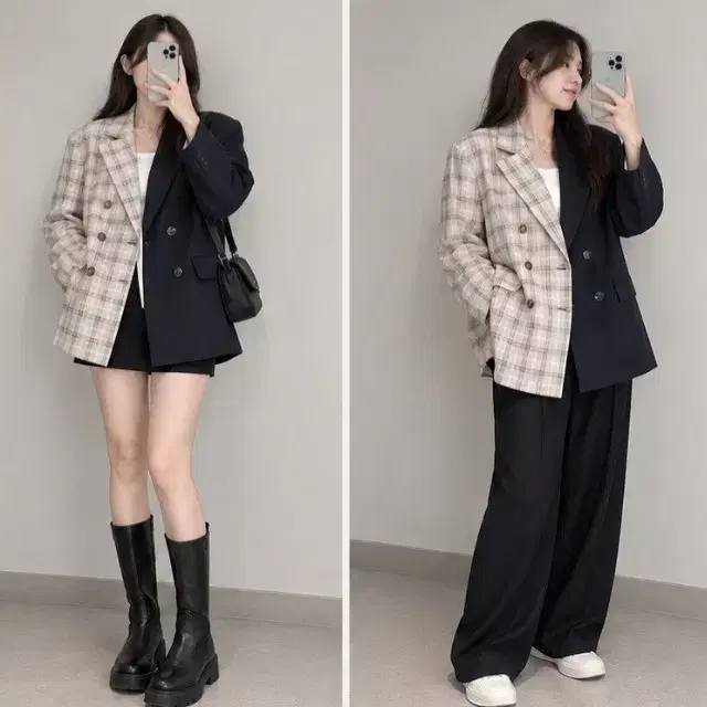 h&m divided 반반 배색 오버핏 자켓
