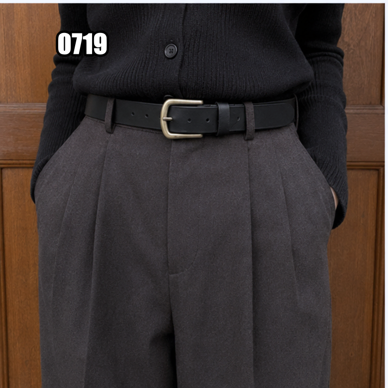 VTG 빈티지 캐주얼 가죽 블랙 벨트