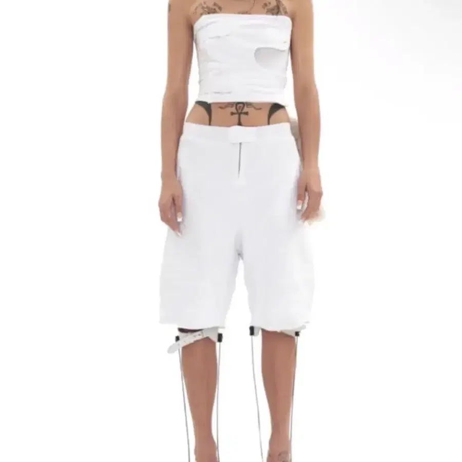 604service BIKER BANDING SWEAT SHORT