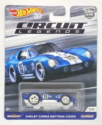 MATTEL HOTWHEELS CIRCUIT LEGENDS FLC28 SHELBY COBRA DAYTONA COUPE 1/5