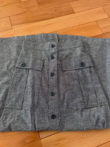 G-STAR RAW 버튼 다운 롱 포켓 스커트