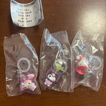 산리오 과일 메지루시 액세서리 3종 세트
