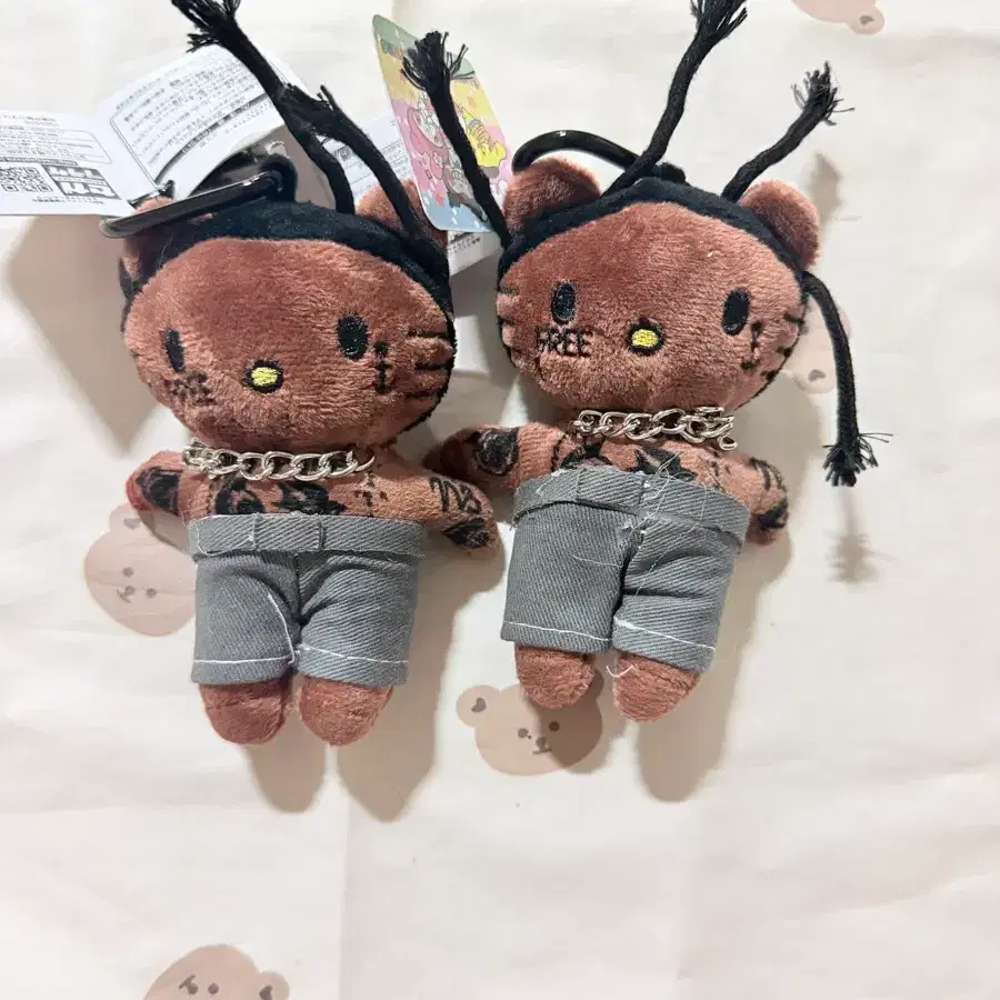헬로키티 힙합 태닝 타투 레게머리 인형 키링