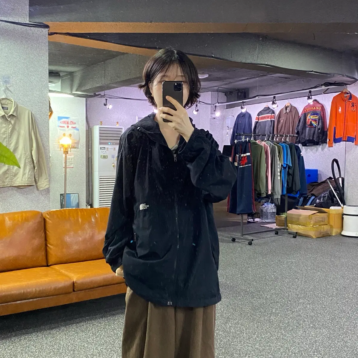 노스페이스 컴펙트 스트링 후디드 바람막이 B5660