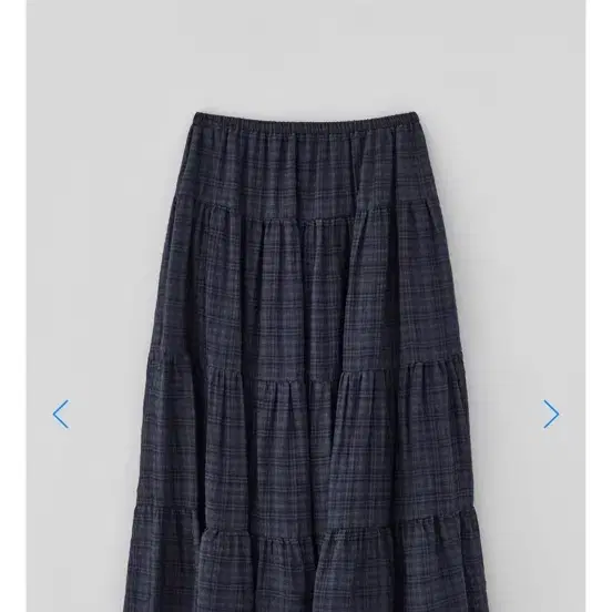 타낫 T/T Tartan check long skirt (navy)