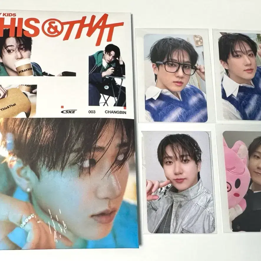 Straykids 스키즈 디스앤댓 블드미 특전 창빈 포카 + 앨범 + 팬미팅 포카 3장