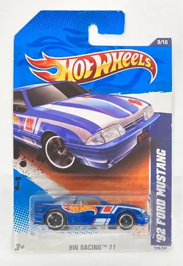 MATTEL HW RACING 11 9/10 HOTWHEELS 92 포드 머스탱/블루 159/244