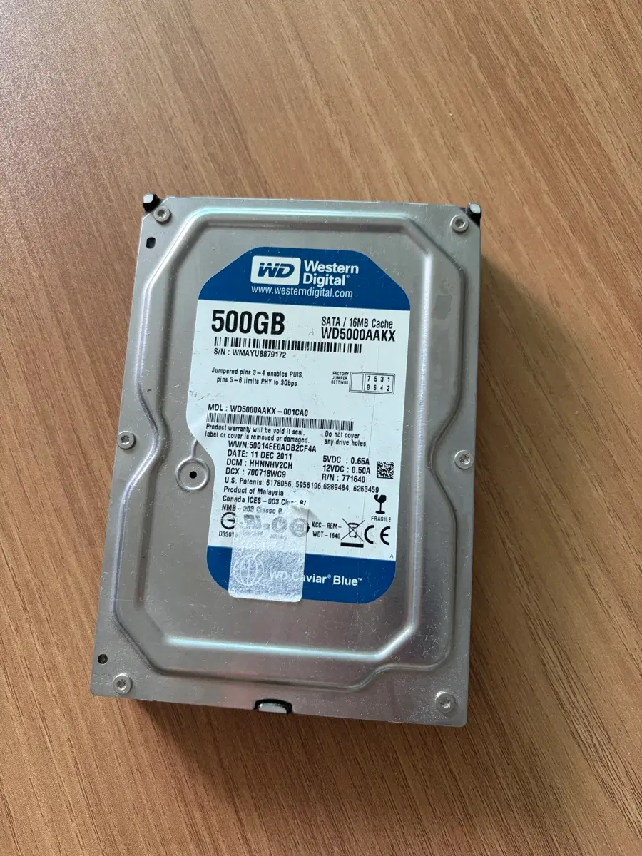 WD 500GB HDD WD5000AAKX 하드디스크