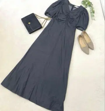 MOUSSY 마우지 롱 원피스 데님 인디고