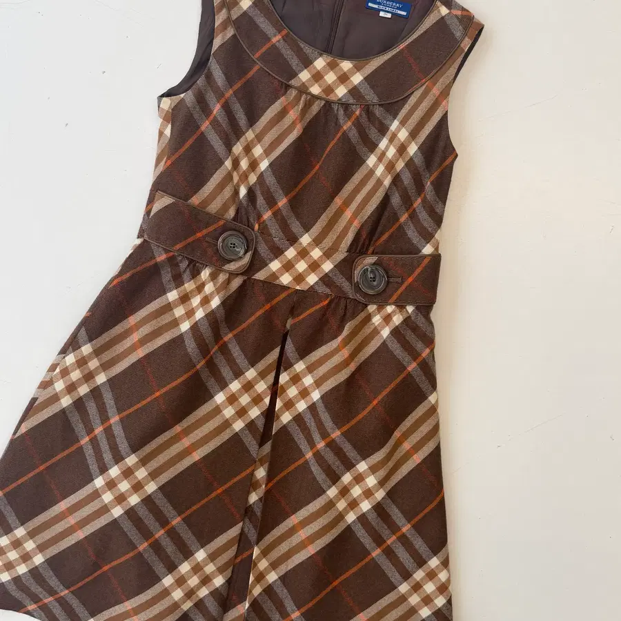 BURBERRY 버버리 블루라벨 브라운 노바체크 원피스 36