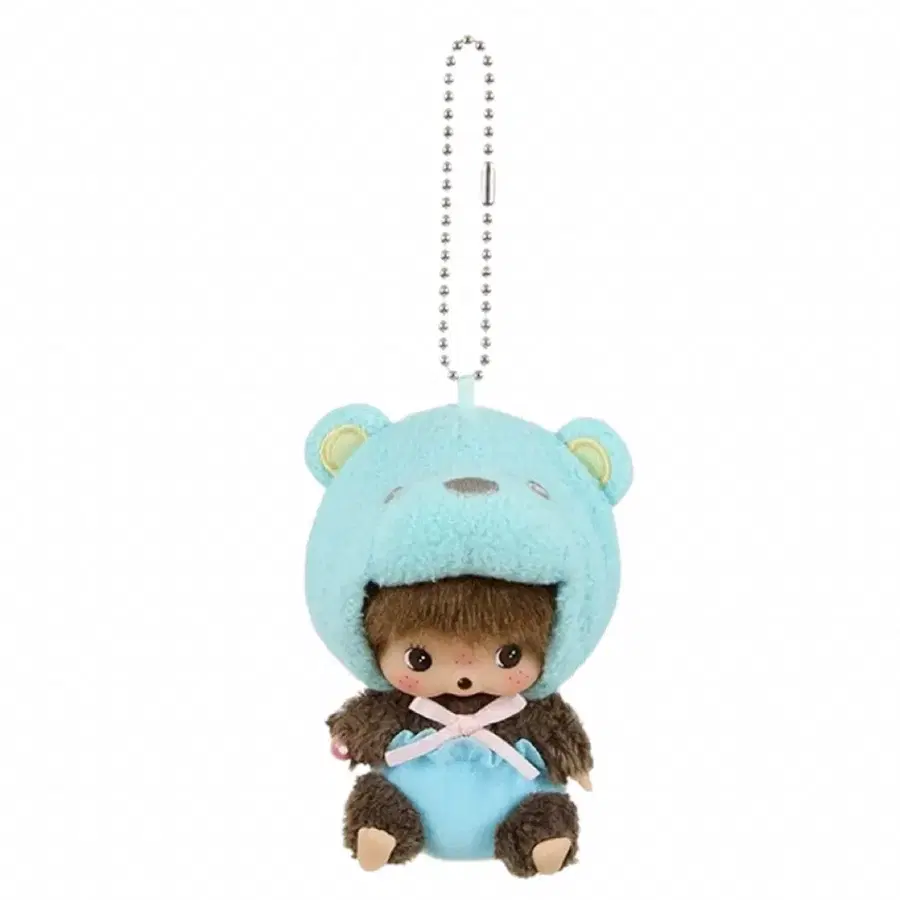 몬치치 곰돌이 베비치치 베어 키 체인 블루 인형 키링