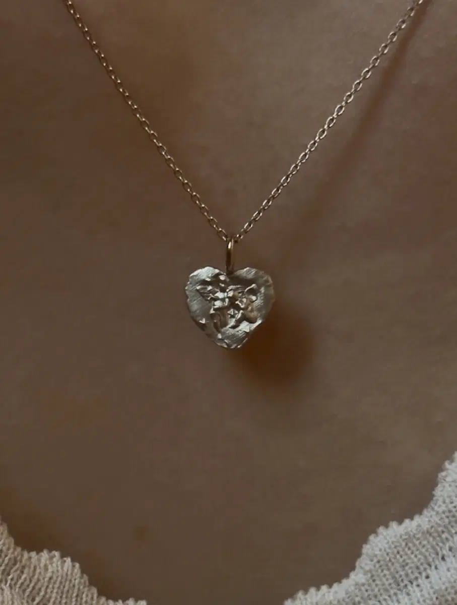 14k angel 하트 목걸이