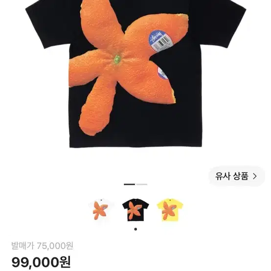 스투시 시트러스 티셔츠 블랙s