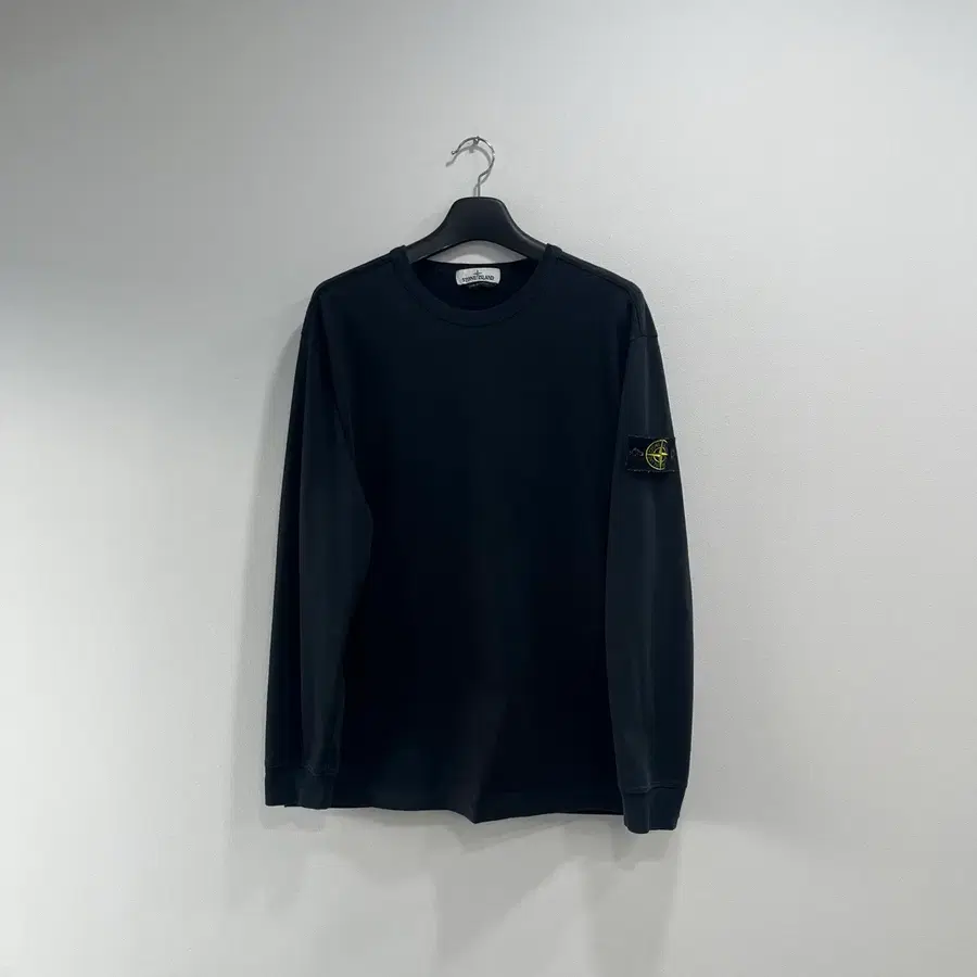 [2XL]스톤아일랜드 와펜 롤슬리브 블랙