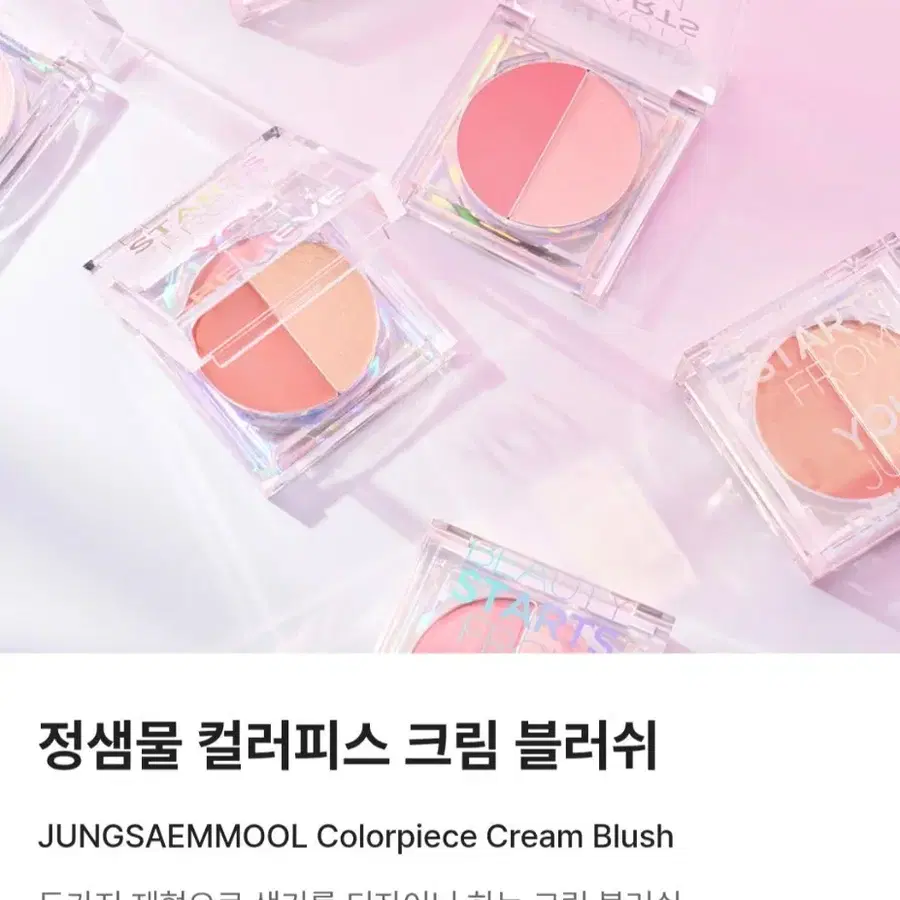 새상품 정샘물 컬러피스 크림 블러쉬 2개일괄