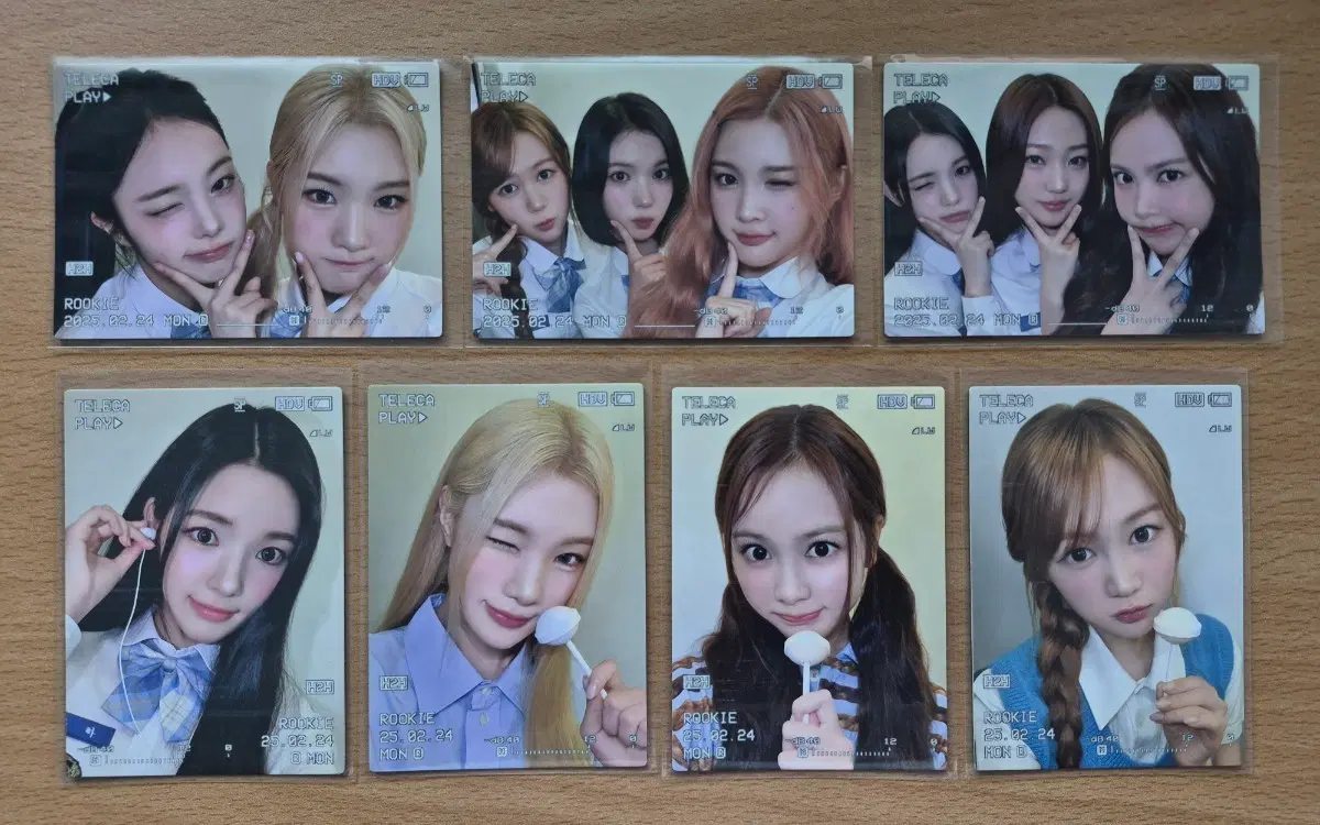 2025 테레카 KPOP 루키 하츠투하츠 셀피 포토카드 7장랏 판매합니다.