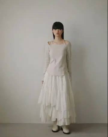 casa fline 코튼 티어드 스커트
