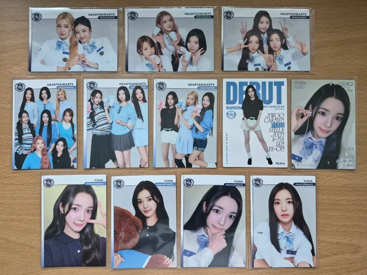 2025 테레카 KPOP 루키 하츠투하츠, 유하 포토카드 12장랏 판매합니다.