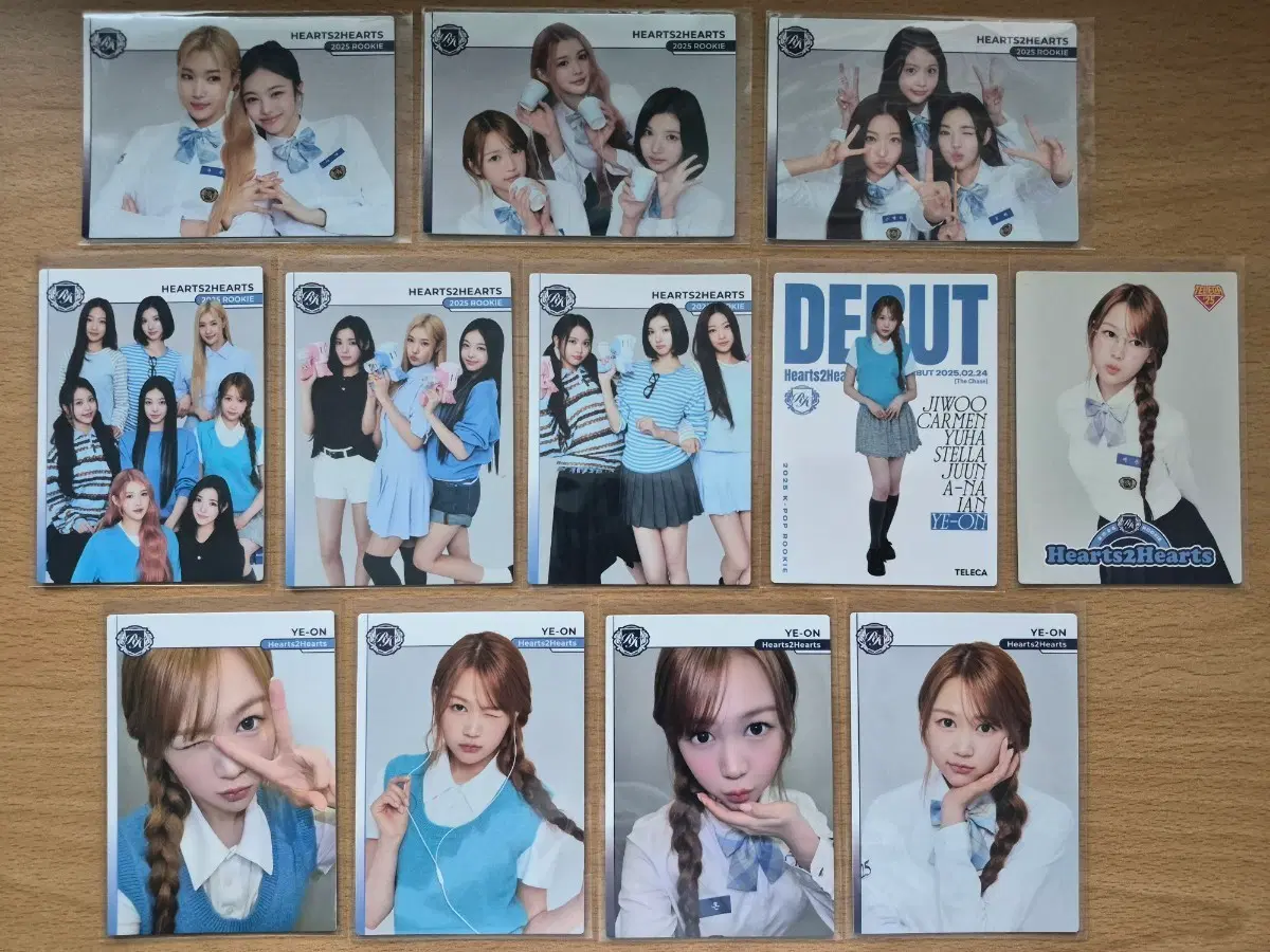 2025 테레카 KPOP 루키 하츠투하츠, 예온 포토카드 12장랏 판매합니다.