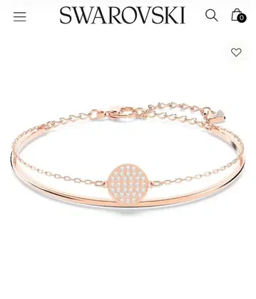 Swarovski 스와로브스키 뱅글 팔찌 로즈 골드