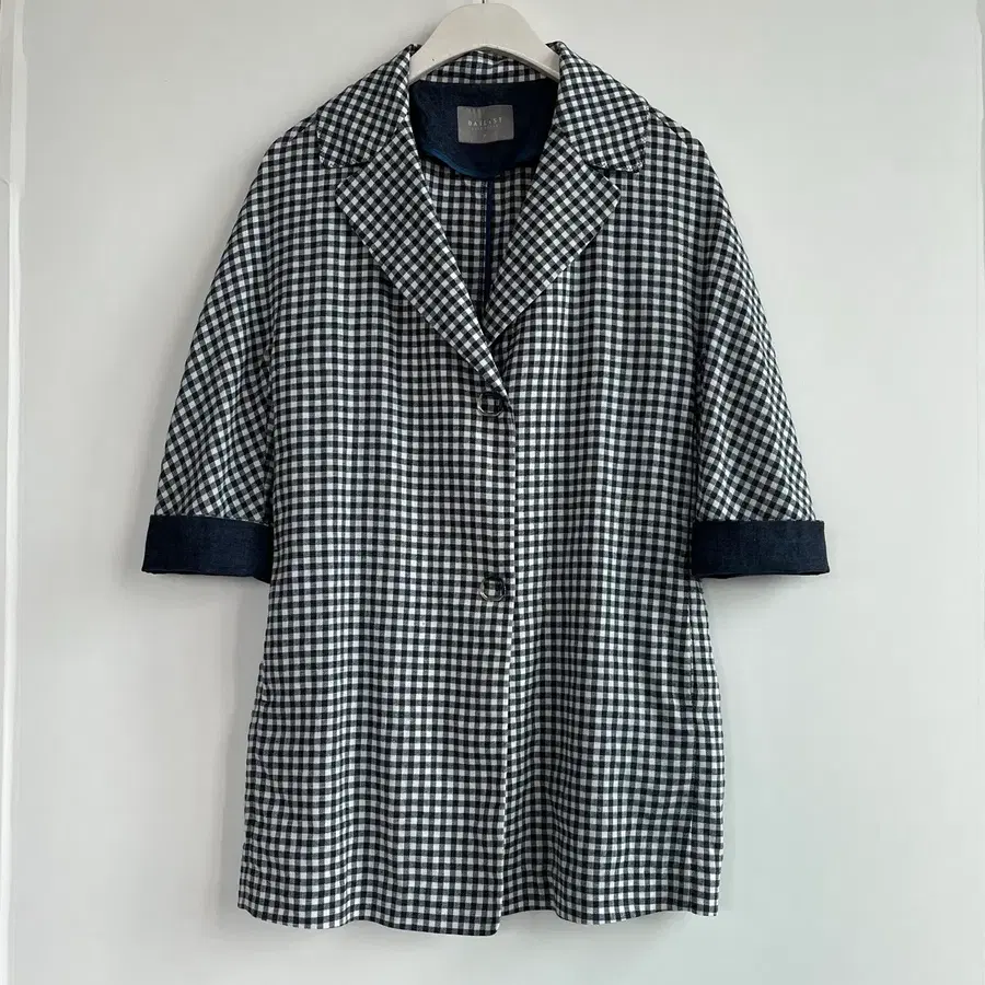 DAILIST 데일리스트 체크 린넨 셔츠형 자켓 95 (0034)