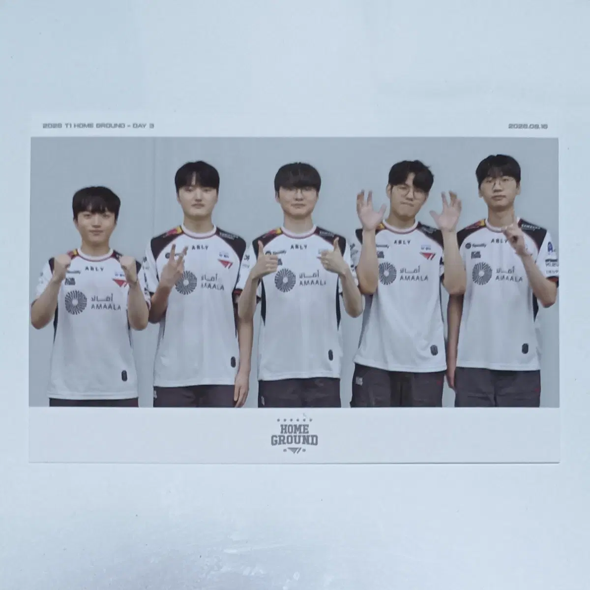 [T1] 티원 멤버십 단체 엽서 홈그라운드 3일차 도란 오너 페이커 페이즈 케리아 home ground postcard Doran Oner Faker Peyz Keria