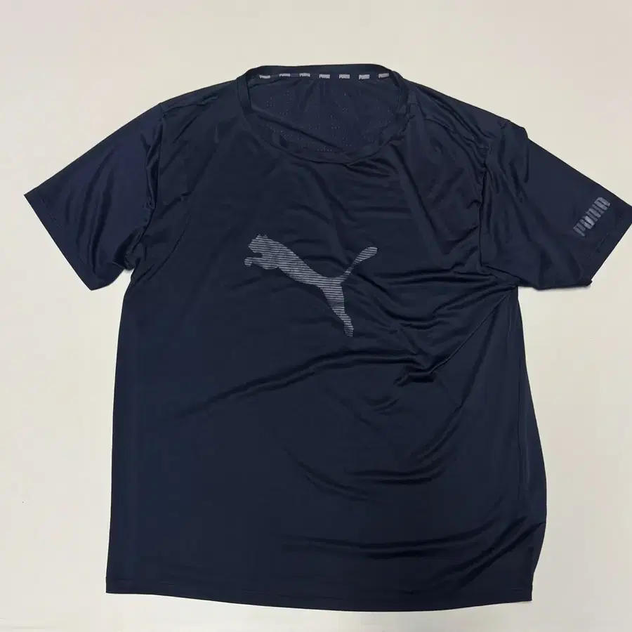 Puma 푸마 기능성 빅 로고 메쉬 소재 반팔 티셔츠 XL 네이비