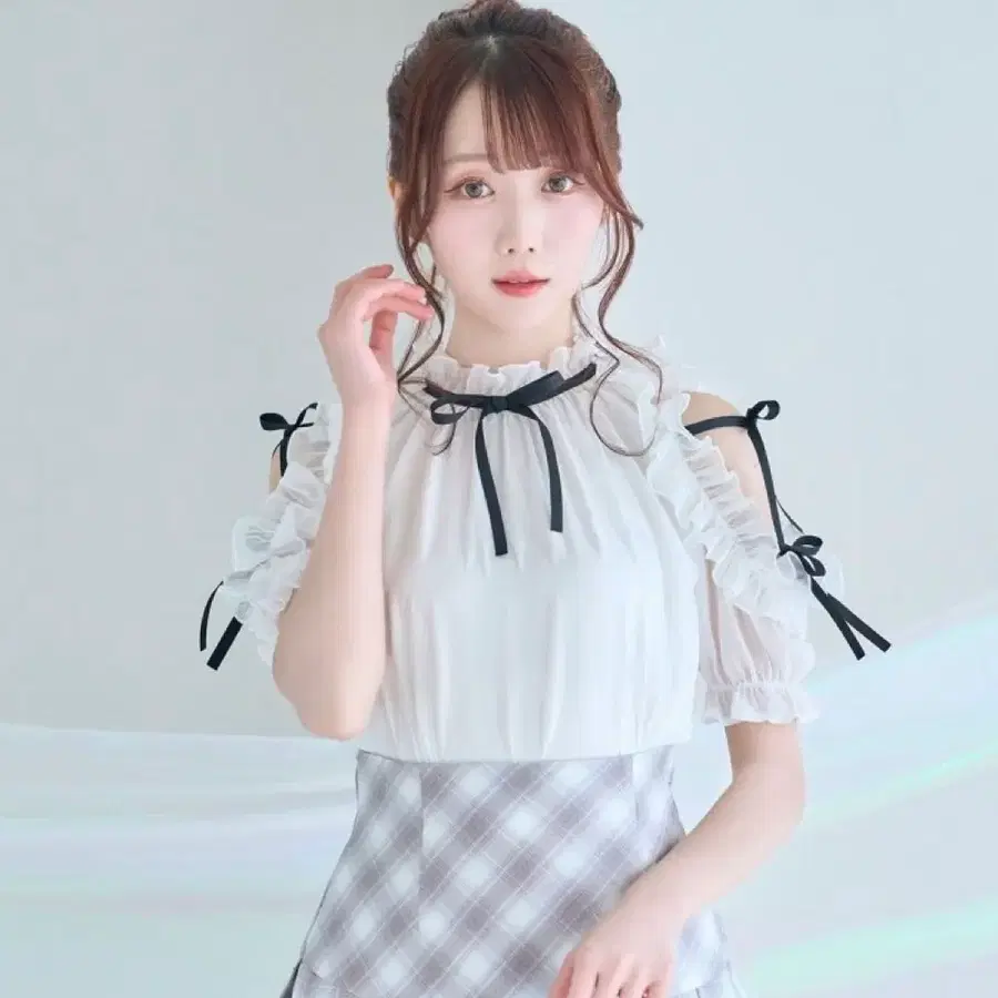 반택무배ㅣrose muse리본블라우스 양산형지뢰계스나계미셸마카롱피움호비계