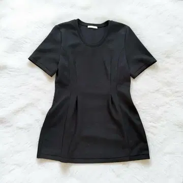 Plage 플라주 플레어 턱 튜닉 티셔츠 블랙