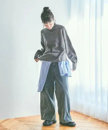 니코앤드 소프트 코듀로이 팬츠 와이드 팬츠