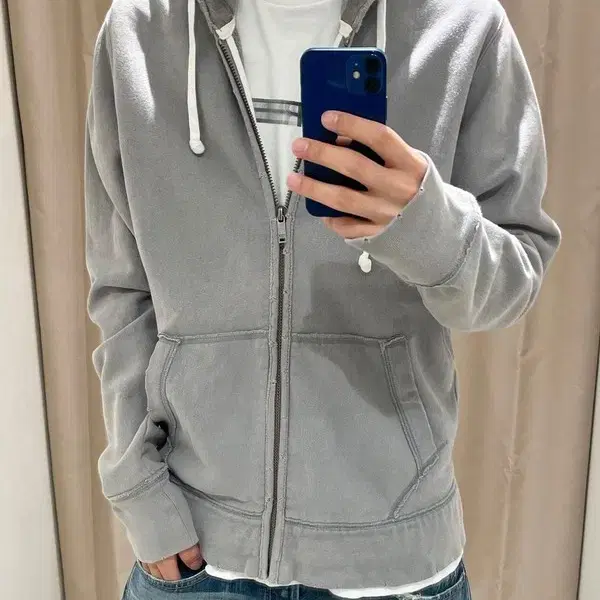 디젤 DIESEL 00's 백 그래픽 워시드 코튼 후드 집업 R2888