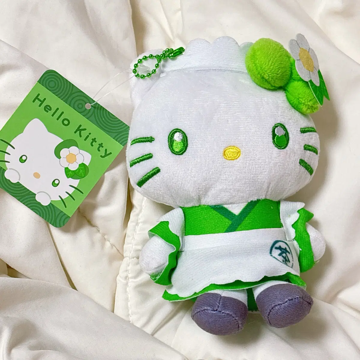 녹차키티인형 키링