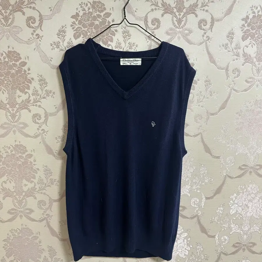 빈티지)크리스찬 디올 네이비 니트 조끼 XL