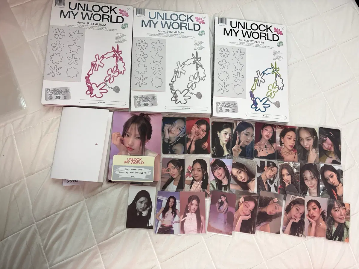 Fromis 9 Unlock My World 앨범 포토카드 세트,틴케스 포카.