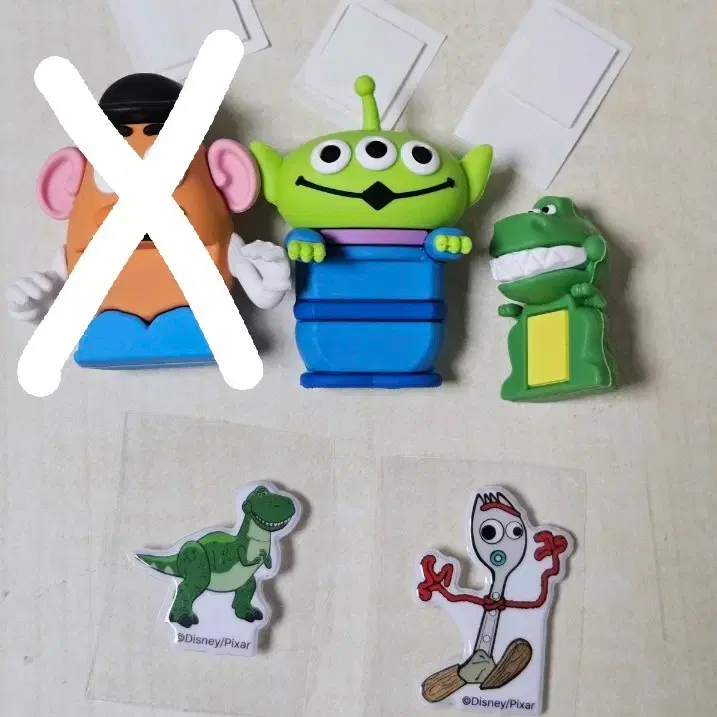 교환/판매) 토이스토리 히퍼 스티커 알린 렉스 포키