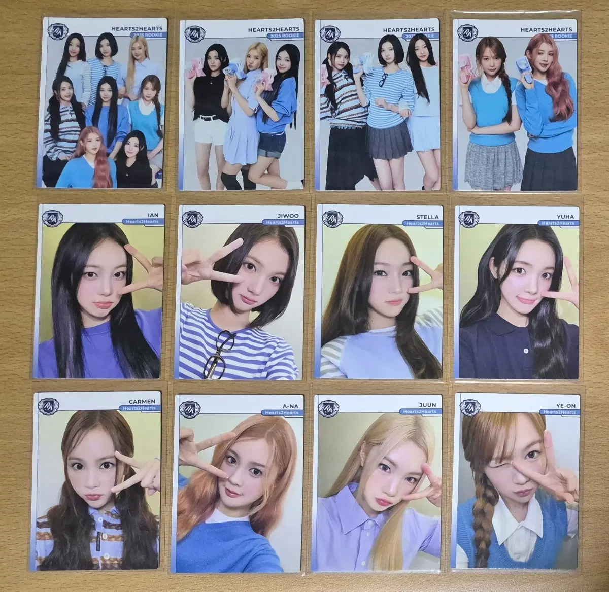 2025 테레카 KPOP 루키 하츠투하츠 포토카드 12장랏 판매합니다.