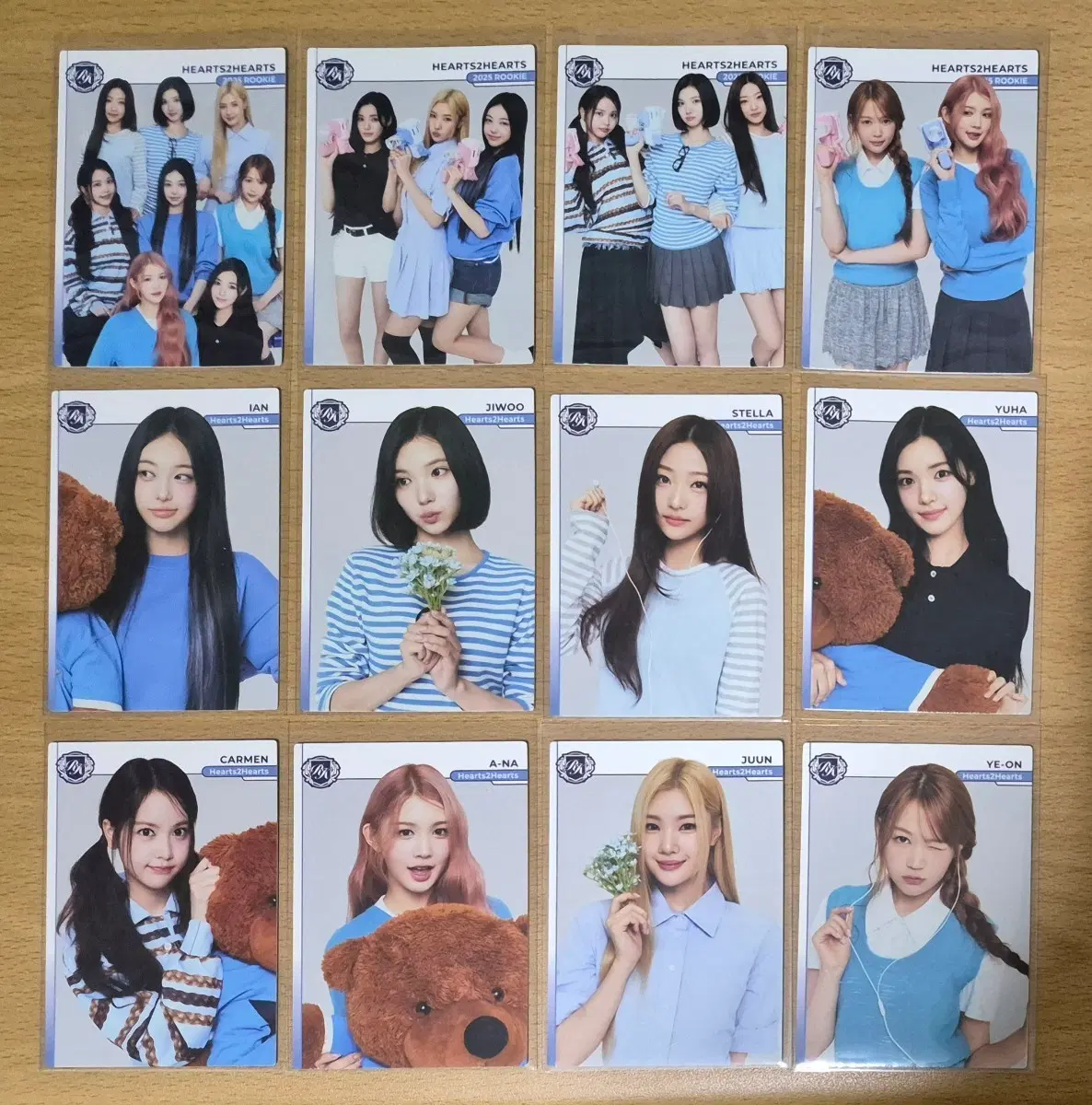 2025 테레카 KPOP 루키 하츠투하츠 포토카드 12장랏 판매합니다.