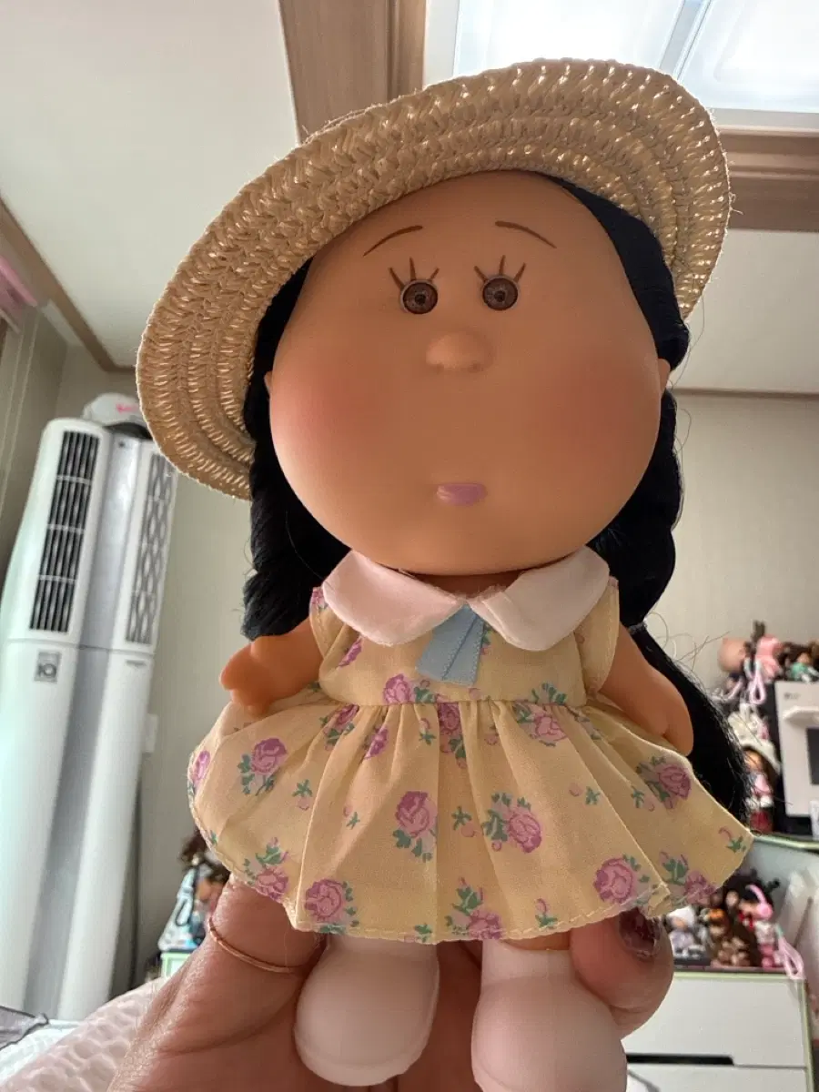 왕감자인형 밀짚모자 원피스